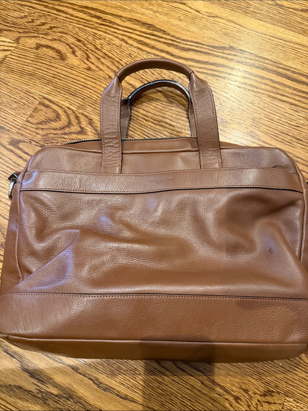Coach Men's Leather Briefcase in Warm Chestnut Brown